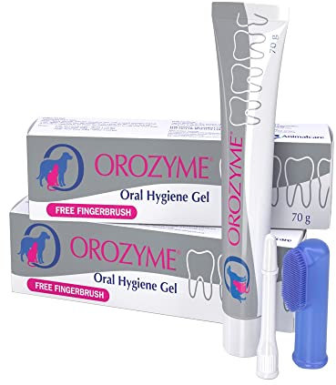 Animalcare Orozyme Dental Hygiene Gel for Dogs and Cats Toothbrush and Applicator Tip Included 70g