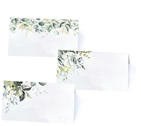 120 Pack place cards with Watercolor pattern Seating Place Cards for table setting table Weddings,Banquets,Dinner Parties,Name Cards