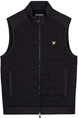 Lyle & Scott Herren prüfen Quilt Back Fleece Golden Eagle Logo Golf Gilet