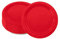 16PCS Classy Ruby Red Paper Plates 18cm (7 inch) - Disposable Round Dinner Plates for Birthday, BBQs, Christmas, Picnic, Kids Shower Party Supplies
