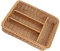 KICHOUSE 4-Fach Imitation Rattan Besteck Lagerung Korb Gabeln Tablett für Küche Bad