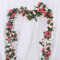 Künstliche Rosenrebegirlande, 4pcs künstliche Blumengirlanden gefälschte Rosenrebe Seidenblumen 99 Zoll..Hanging Rose Ivy für Hochzeitsfeier Hausgarten Wanddekoration