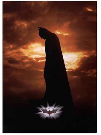 Displate Offiziell DC Comics MetallPoster Magnetische Befestigung Inklusive Lizenziert Bilder Hochwertiges Poster Batman Begins - Batman Begins Movie Art 1 45 cm x 32 cm
