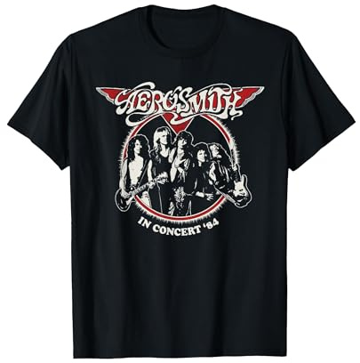 Aerosmith Exklusiv auf Amazon — Zurück im Sattel 1984 Tour T-Shirt, Herren, Schwarz, S