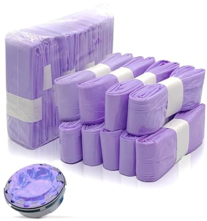 youjia 9 Piezas 4.5m Recambios para Cubos de Pañales Recambios Compatible Pañales Bebe Bolsa Multicapas Bolsa Pañales Bolsa de Basura Ecológica Recarga De Cartuchos Antiolor Morado Claro
