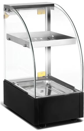 Beheizte Vitrine für Eierkuchen, kommerziell, klein, für gekochte Hamburger, Lebensmittel, gebratenes Hähnchen, Brot, Desktop-Mini,Black