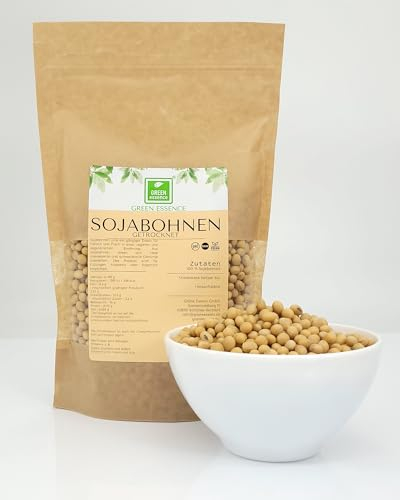 Sojabohne 1000g von der Grünen Essenz - Ersatz für Fleisch und Fisch - Sojabohnen getrocknet - vegan