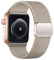 Cinturino Elastico Magnetico per Apple Watch 40mm 38mm 41mm Donne Uomini，Cinturini di Ricambio in nylon intrecciato Banda sportiva solo loop per iWatch SE Serie 9/8/7/6/5/4/3/2/1,Beige