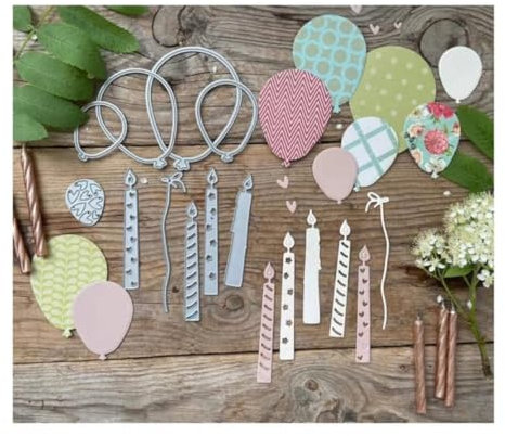 Kerze Ballon Stanzschablonen Geburtstag Stanzen für DIY ScrapBooking Album Dekorative Papier Handwerk und Karten Herstellung