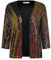 GRACE KARIN Damen Offene Blazer Business Casual Cropped Pailletten-Cardigan 3/4 Ärmel kurz Leicht Jacke Mantel Strickjacke Cardigan 2XL Schillerndes Schwarz