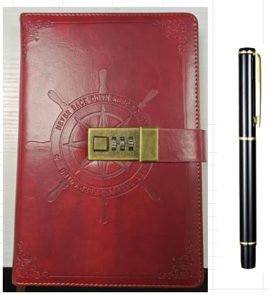 Kesote Tagebuch mit Schloss Notizbuch A5 Liniert Tagebuch für Mädchen Erwachsene Journal mit Stift Passwort Buch Hellbraun, 210 Seiten