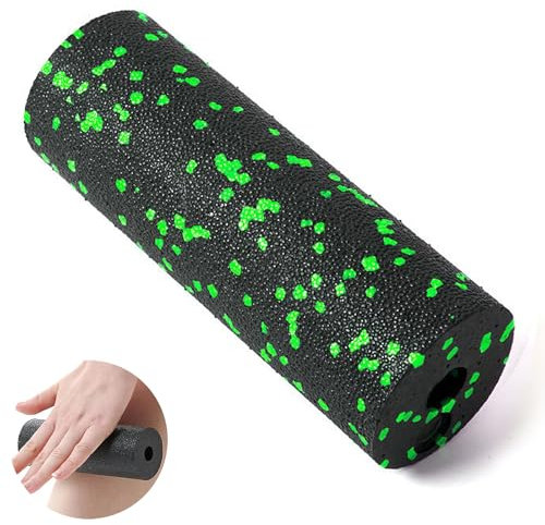 Petit rouleau de fascia pour pieds, mini rouleau de massage des pieds, petit rouleau de fitness efficace pour l'auto-massage, pour les déplacements, le bureau ou la salle de sport (noir vert)