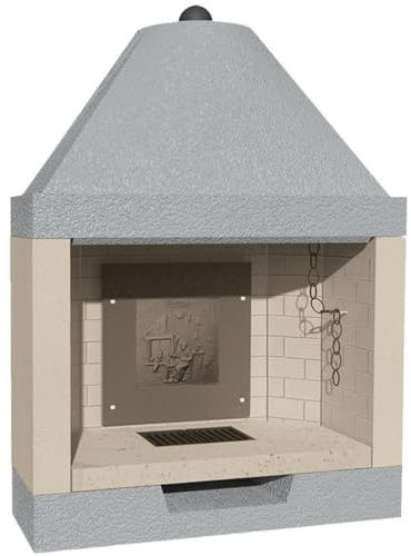 Marsicamin Camino Legna Prefabbricato Refrattario Focolare Aperto M110 REF Ambiente Design Arredo Interni Riscaldamento
