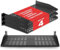Pyle 1U Rack Mount Shelf 48cm, 4-Pack Vented Metal Shelves, Fits AV, Network, Small Server, Holds 50kg, For Cabinets, Wall, Computers and Network Equipment