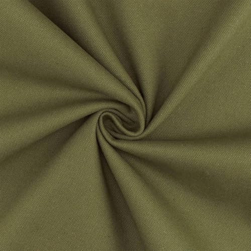 Canvas Stoff gewaschen, uni oliv (Länge am Stück: ab 50cm / Breite: 150cm)