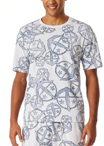 Schiesser Herren Schlafanzugoberteil T-Shirt Rundhals - 183224