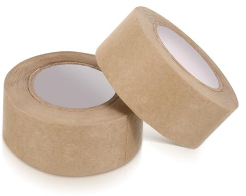 Wasseraktiviertes Künstler Tape Khaki, 2 Rollen für Aquarell und Einrahmung | Klebeband Basteln, Wasserlöslicher Kleber, Leicht Anzubringen und Sauber Abzureißen