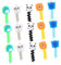 CIYODO 50pcs Cartoon Animal Cord Protector Charger and Data Cable Savers for USB Cables Protect Wires From Frays and Tangles Includes Dino Panda Kitten Star Random Color
