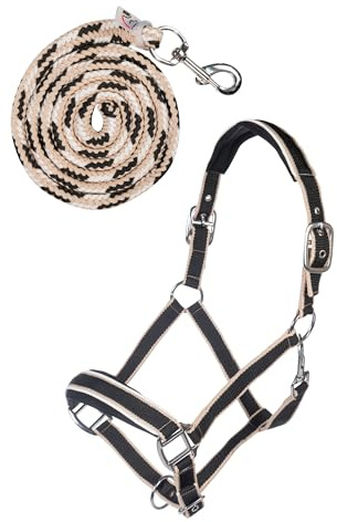 HKM Kopenhagen Head collar set with snap hook Black Pony