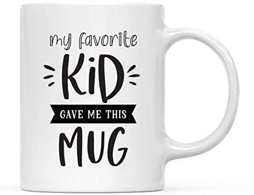 Eletina Taza de café y té de cerámica para el día de la madre, regalo para mamá, mi hijo favorito me dio esta taza, ideas de regalo de cumpleaños y Navidad