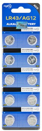 Knopfzellen LR43 AG12 D386 LR1142 D301 186 SR43 1,5 V 10 Stück