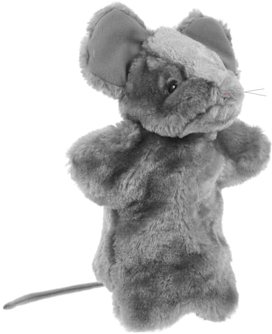 BESTonZON Interaktive Plüsch Maus Handpuppe Für Kinder Weiches Material Langlebig Pädagogisches Spielzeug Für Geschichtenerzählen Und Puppentheater