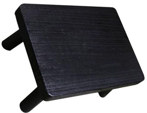 VICASKY Rechteckiger Holzhocker aus Massivholz Niedriger Couchtisch und Tritthocker im Japanischen Stil Kompakter Beistelltisch für Erkerfenster und Teestube