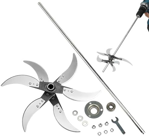 Taglierina di Ricambio per trituratore per, Lame in Acciaio, 6 Lame con Diametro Regolabile, Set di coltelli con Design Multi Foro, Ultra affilato, per Agricoltura