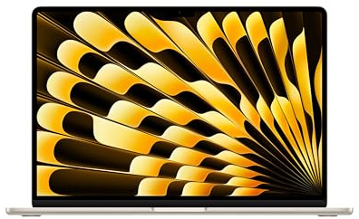 Apple MacBook Air de 15,3 Pulgadas con Chip M5: Pantalla Liquid Retina, CPU de 10 núcleos, GPU de 8 núcleos, 16 GB de Memoria unificada, 1 TB de SSD, Wi-Fi 7,Teclado español; Blanco Estrella