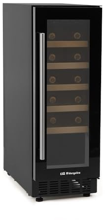 Orbegozo Vinoteca para vinos VCE 2000, 20 botellas, 56 litros, refrigeración por compresor, negro, apta para encastrar.