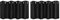 PiccoCasa 2er Set Gardine für Küche Polyester Scheibengardine Kurzgardine Blickdicht Kleine Gardine Schwarz 46H x 132B cm