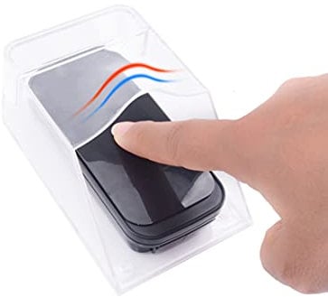 ZUYOOK PC Waterproof Doorbell Cover, Transparent Cover Waterproof Wireless Smart DoorWaterproof Splashproof Box(Doorbell not Included) (1pack)
