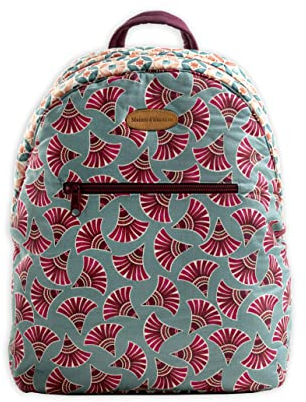 Maison d'Hermine Bamako - Coumba Rucksack aus 100% Baumwolle für Männer und Frauen, Studenten, Reisen, College, Schule, Arbeit, Strand