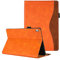 CASAFUNY Funda para iPad 9,7 Pulgadas 2018/2017 (6.ª/ 5.ª Generación)/Air 2/Air 1, Carcasa Cuero PU Smart Cover con Auto-Sueño/Estela, Magnético Protector de Múltiples Ángulos, Naranja