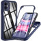Hensinple iPhone 11 Hülle Mit Eingebautem Displayschutz - 360° Rundumschutz TPU Robust Case Stoßfest Schutzhülle für 6,1 Zoll (Blau)