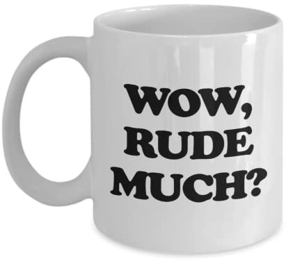 Wow, Rude Much Funny Mug cadeau fantaisie Blanc 11 oz