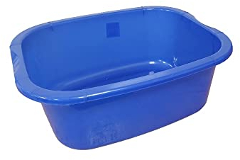 11 Litres Washing Up Bowl Rectangular Plastic Multi-Purpose Basin Mixing Sink Tidy Organizers (Dark Blue)