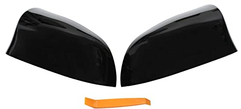 Doo Engy Spiegelkappen Außenspiegel Kappen Seitenspiegel Abdeckkappen Rückspiegel Abdeckung Rückspiegelkappe Spiegel Gehäuse Spiegelgehäuse schwarz links und rechts für X3 F25 X4 F26 X5 F15 X6 F16