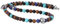 COAI Collier Onyx Lapis Lazuli Charm Tête de Mort Homme 60cm