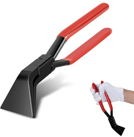 Zevmi 45° Falzzange Blechbiegezange Biegezange mit Rutschfestem Griff zum Biegen und Glätten von Blechen (Rot)