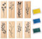 8 Stück Blumen- Und Pflanzenstempel Aus Holz, 3 Stück Farbstempelkissen, Tonstempel, Gummistempel, Stempelset, Stempelblumen