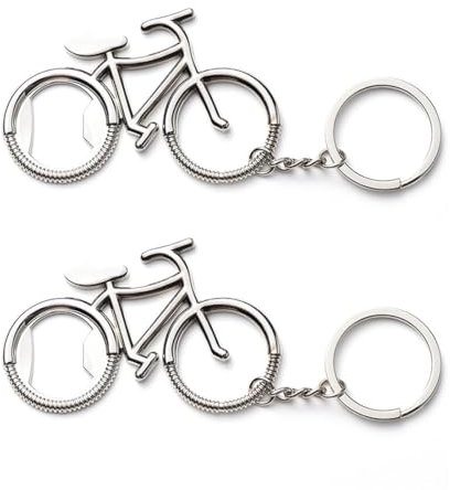 2 Pezzi Portachiavi per Bicicletta, Apribottiglie,Chiave Apribottiglie Mini, Apribottiglie Portatile, Portachiavi Regalo Divertente