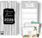 Paarkalender 2026 SCHWARZ WEIß 3 Spalten Planer für Zwei 2026 Wandkalender Paare 16x32,5cm Partnerkalender 2026 plus STICKER Recycling Urlaub, plus Okt-Dez 2025, plus Gemüsekalender Black and White