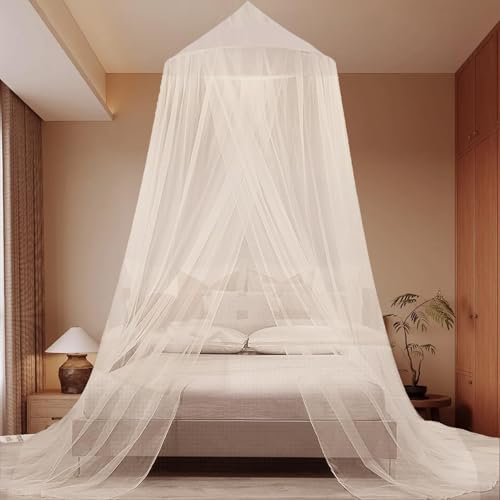 Xiujuers Moskitonetz Bett, 250x1100x60cm Moskitonetz Doppelbett, Feinmaschiges Betthimmel Mückennetz, Fliegennetz Bett, Himmelbett Vorhänge, Hängendes Bett Moskitonetz für Camping, Hause, Babybetten
