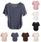 White Modal Tshirt Women T-Shirts With Built In Bra Short Sleeve Tops Lightweight Summer Tee Loose Fit Yoga-Shirts Blouses Ladies Comfort Camisole Gym Cotton Tunic