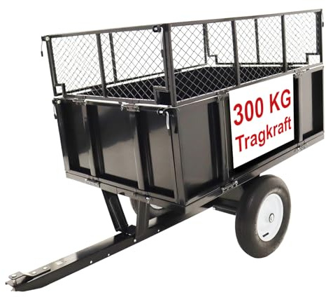 Bituxx Anhänger Kippanhänger Gartenanhänger für Rasentraktor Zubehör Quad ATV Aufsitzmäher Small 164x77x108cm bis 300kg Kippbar