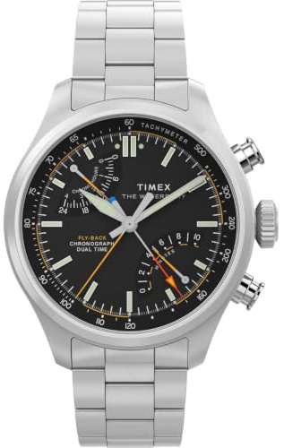 Timex Herren Multi Zifferblatt Quarz Armbanduhr Waterbury Ace Fly-Back