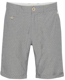 Blend Sergio Herren Chino Shorts Bermuda Kurze Hose Mit Rauten-Muster Aus 100% Baumwolle Regular Fit, Größe:M, Farbe:Granite (70147)
