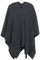 KNIT FACTORY - Jazz Poncho - Elegant Gestrickter Damen Cape - Wickelschal mit Wolle - Hochwertige Qualität - Anthrazit
