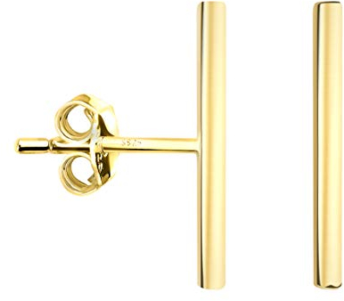 SOFIA MILANI - Damen Ohrringe Ohrstecker 925 Silber - vergoldet/golden - Stab Schlicht - 20574